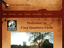 Tablet Screenshot of cozyquartersfarm.com
